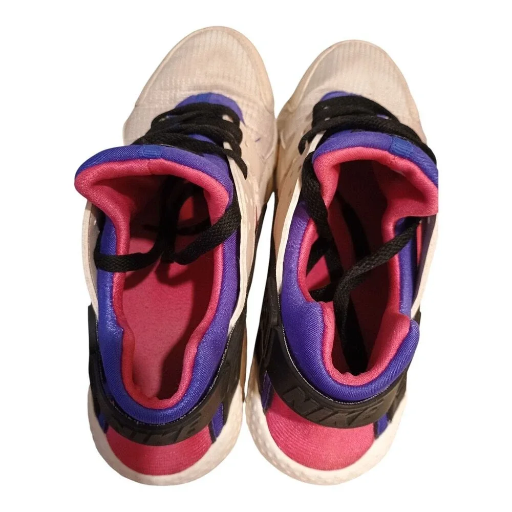 Nike Huarache Kids Run GS Desert Sand Sneakers Pink Purple Youth 6.5 Women's 7.5